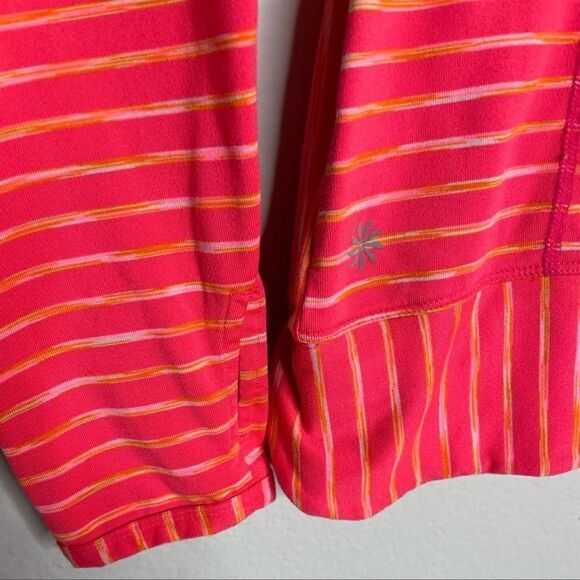 Athleta Pop Pink Orange Space Dye Running Top M - Picture 4 of 7